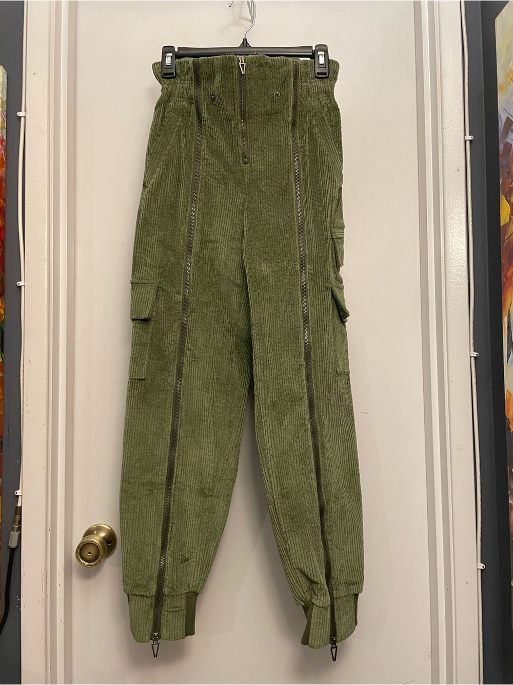 adidas x Ivy Park Corduroy Zipper Pant Wild Pine